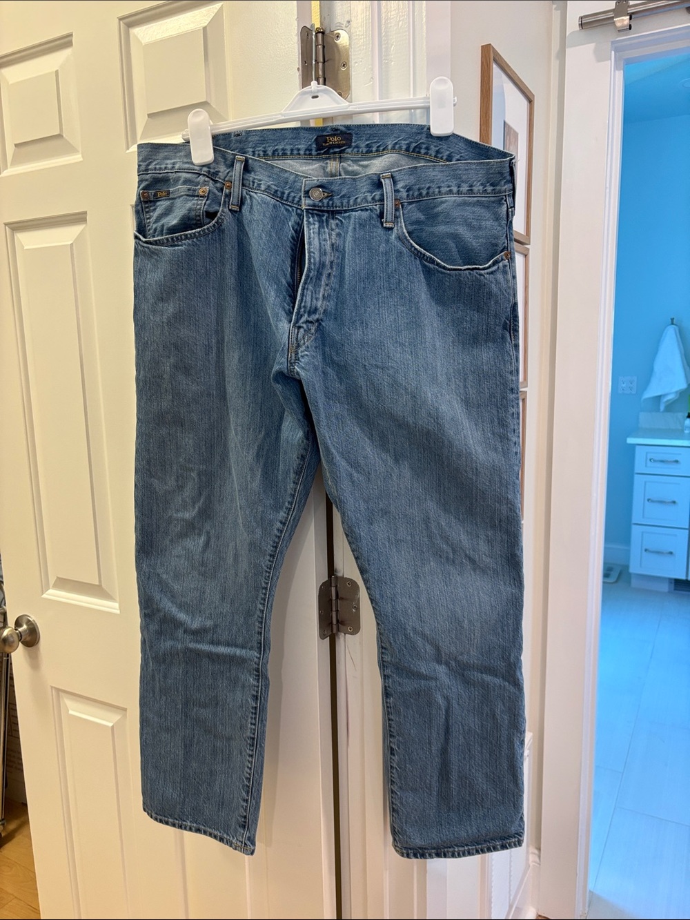 Polo by Ralph Lauren Men's Hampton Straight Blue Denim Jeans 38x30